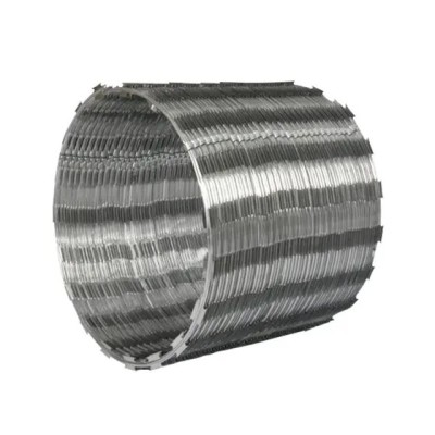 Arame Farpado Concertina Galvanizado Simples 300mm 4 a 5 Metros