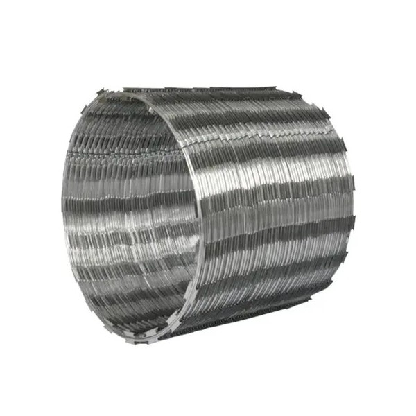 Arame Farpado Concertina Galvanizado Simples 300mm 4 a 5 Metros