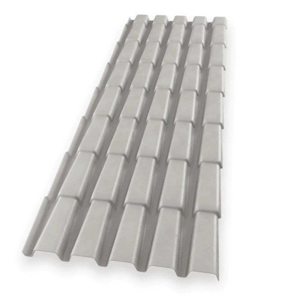 Telha Romana PVC Itec 3,28m x 0,81m Cinza